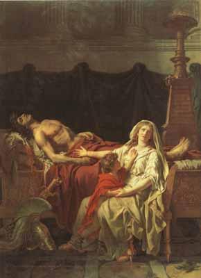 Jacques-Louis David andromache mourning hector (mk02) France oil painting art